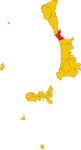 Map of comune of Cecina (province of Livorno, region Tuscany, Italy)